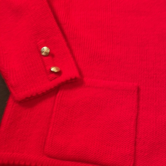 Vintage Tally-Ho women Red Valentines Day cardigan sweater size large 2 pockets - Picture 5 of 9